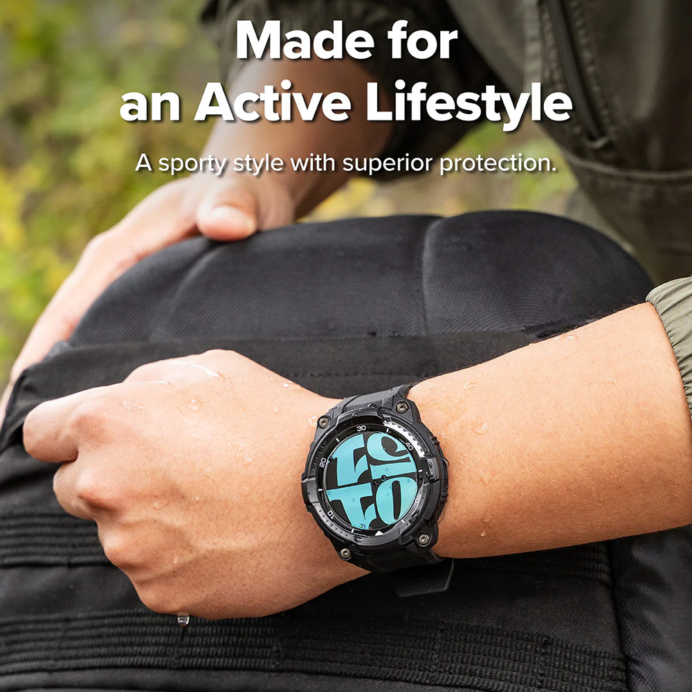 Picture of Samsung Galaxy Watch 8 Classic 46mm Case | Ringke Case and Band Strap Rugged Gear for Samsung Galaxy Watch 8 Classic 46mm (All Black)