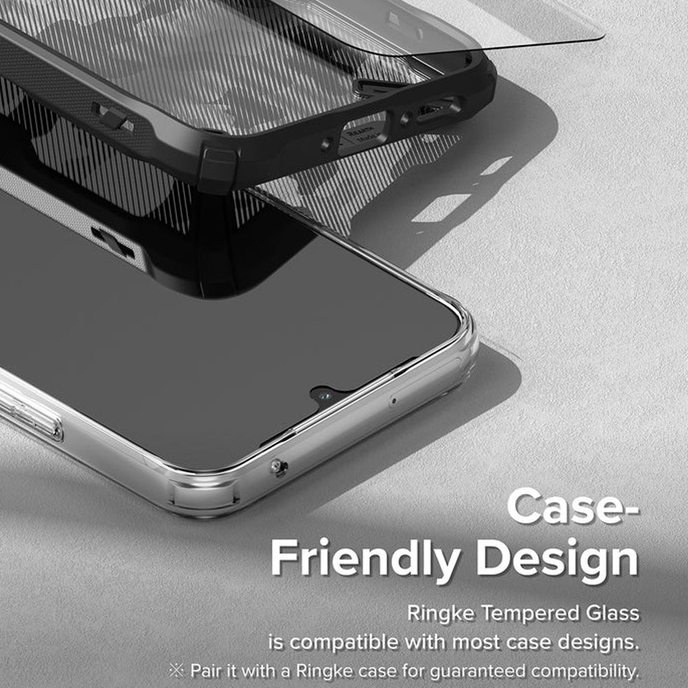 Picture of Samsung Galaxy A34 5G | Ringke Full Adhesive Full Cover Tempered Glass with Easy Installation Helper Tool for Samsung Galaxy A34 5G (Clear 2pcs)