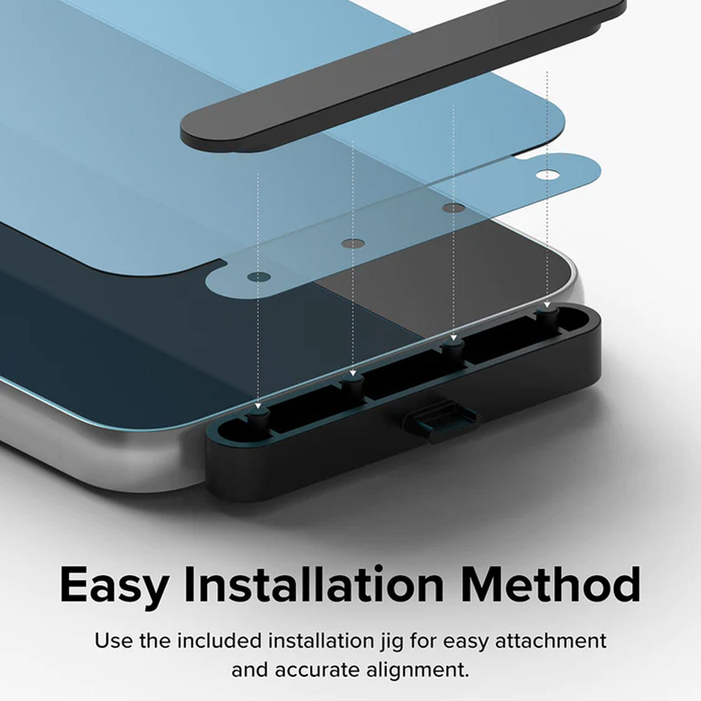 Picture of Samsung Galaxy A34 5G | Ringke Full Adhesive Full Cover Tempered Glass with Easy Installation Helper Tool for Samsung Galaxy A34 5G (Clear 2pcs)