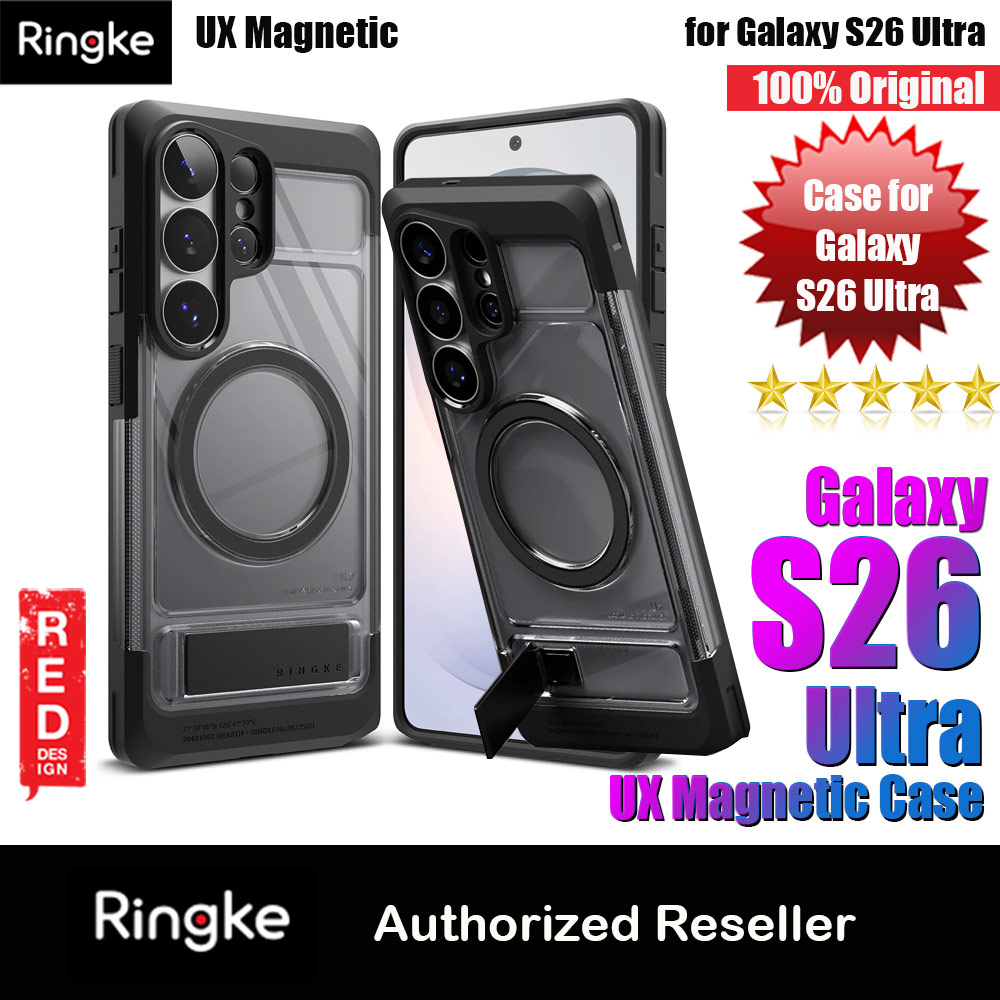Picture of Ringke UX Magnetic Heavy Duty Drop Protection Case with Kickstand for Samsung Galaxy S26 Ultra (Smoke Black) Samsung Galaxy S26 Ultra- Samsung Galaxy S26 Ultra Cases, Samsung Galaxy S26 Ultra Covers, iPad Cases and a wide selection of Samsung Galaxy S26 Ultra Accessories in Malaysia, Sabah, Sarawak and Singapore 
