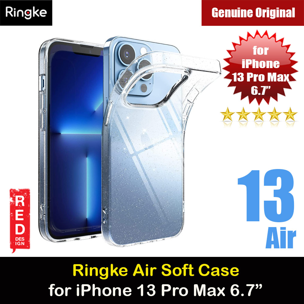 Picture of Ringke Air Soft TPU Protection Case for Apple iPhone 13 Pro Max 6.7 (Glitter Clear) Apple iPhone 13 Pro Max 6.7- Apple iPhone 13 Pro Max 6.7 Cases, Apple iPhone 13 Pro Max 6.7 Covers, iPad Cases and a wide selection of Apple iPhone 13 Pro Max 6.7 Accessories in Malaysia, Sabah, Sarawak and Singapore 