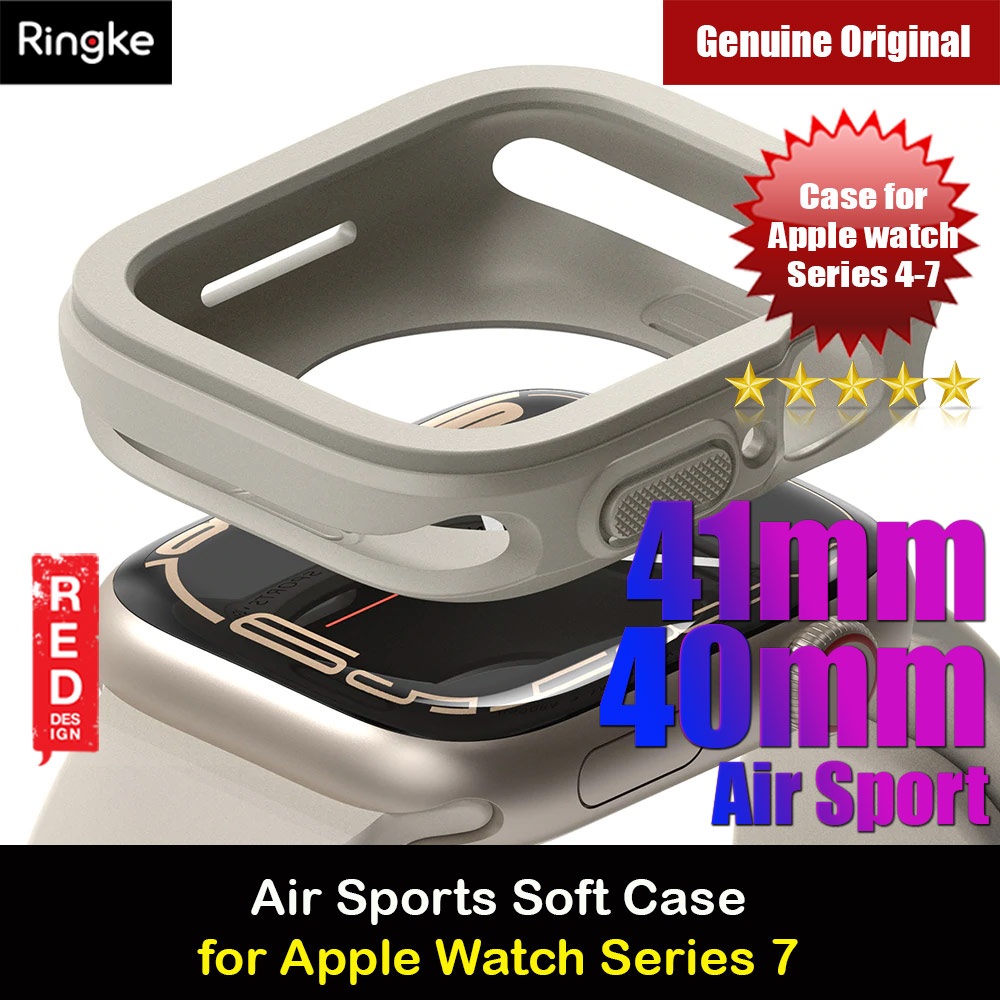 Picture of Ringke Air Sports Soft Bumper Case for Apple Watch Series 7 8 9 41mm Series SE 6 5 4 41mm 40mm Case (Warm Gray) Apple Watch 40mm- Apple Watch 40mm Cases, Apple Watch 40mm Covers, iPad Cases and a wide selection of Apple Watch 40mm Accessories in Malaysia, Sabah, Sarawak and Singapore 