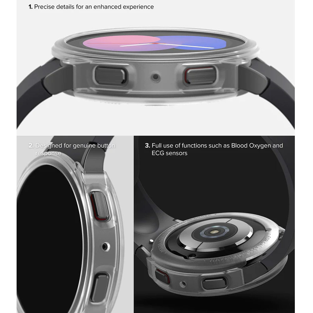 Picture of Samsung Galaxy Watch 5 44mm Case | Ringke Air Sports Flexible TPU Material Protection Case for Samsung Galaxy Watch 5 Series 44mm (Black)