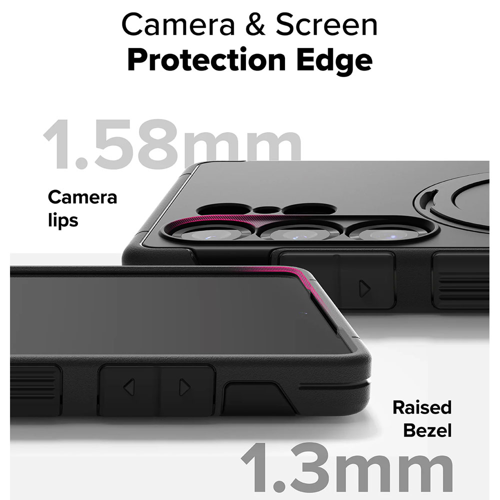 Picture of Samsung Galaxy S25 Ultra Case | Ringke Alles Heavy Duty Drop Protection Magnetic Case with Ring Stand for Galaxy S25 Ultra (Black)
