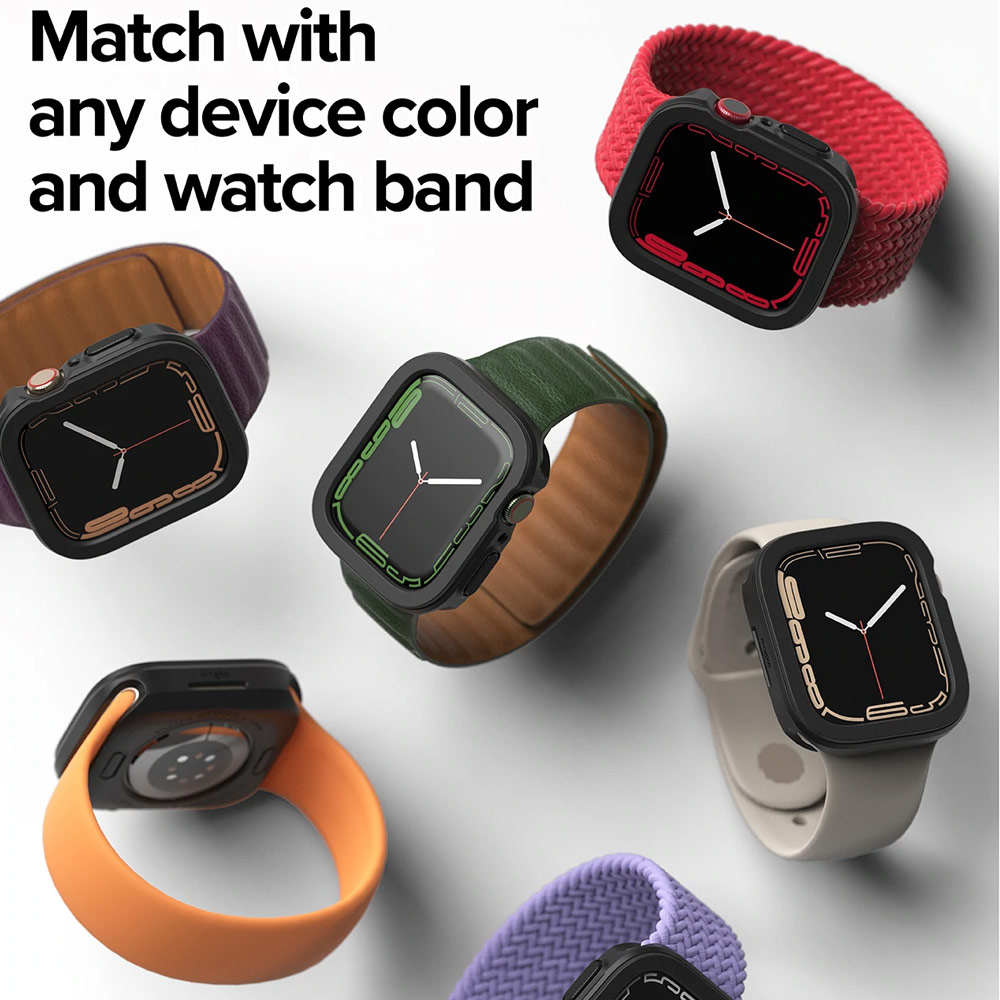 Picture of Apple Watch 40mm Case | Ringke Air Sports Soft Bumper Case for Apple Watch Series 7 8 9 41mm Series SE 6 5 4 41mm 40mm Case (Dark Green)