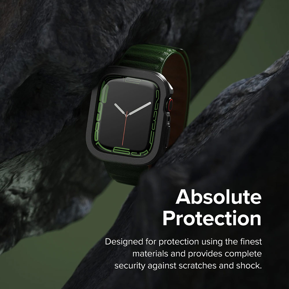 Picture of Apple Watch 40mm Case | Ringke Air Sports Soft Bumper Case for Apple Watch Series 7 8 9 41mm Series SE 6 5 4 41mm 40mm Case (Dark Green)