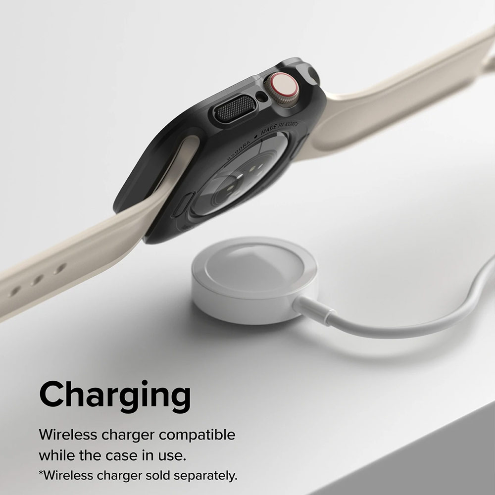 Picture of Apple Watch 40mm Case | Ringke Air Sports Soft Bumper Case for Apple Watch Series 7 8 9 41mm Series SE 6 5 4 41mm 40mm Case (Dark Green)