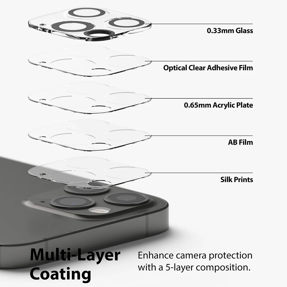 Picture of Apple iPhone 12 Pro Max 6.7  | Ringke Camera Glass Protector for Apple iPhone 12 Pro Max 6.7 (Clear)