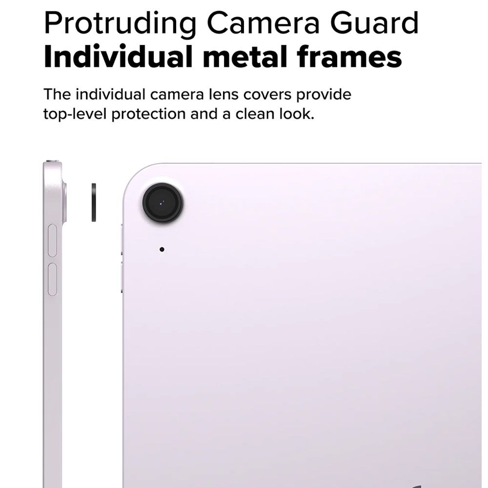 Picture of Apple iPad Air 13  M2 2024  | Ringke Camera Lens Frame Glass Protector with Easy Installation for iPad Air 11 2024 13 M2 M3 2025 (Black)