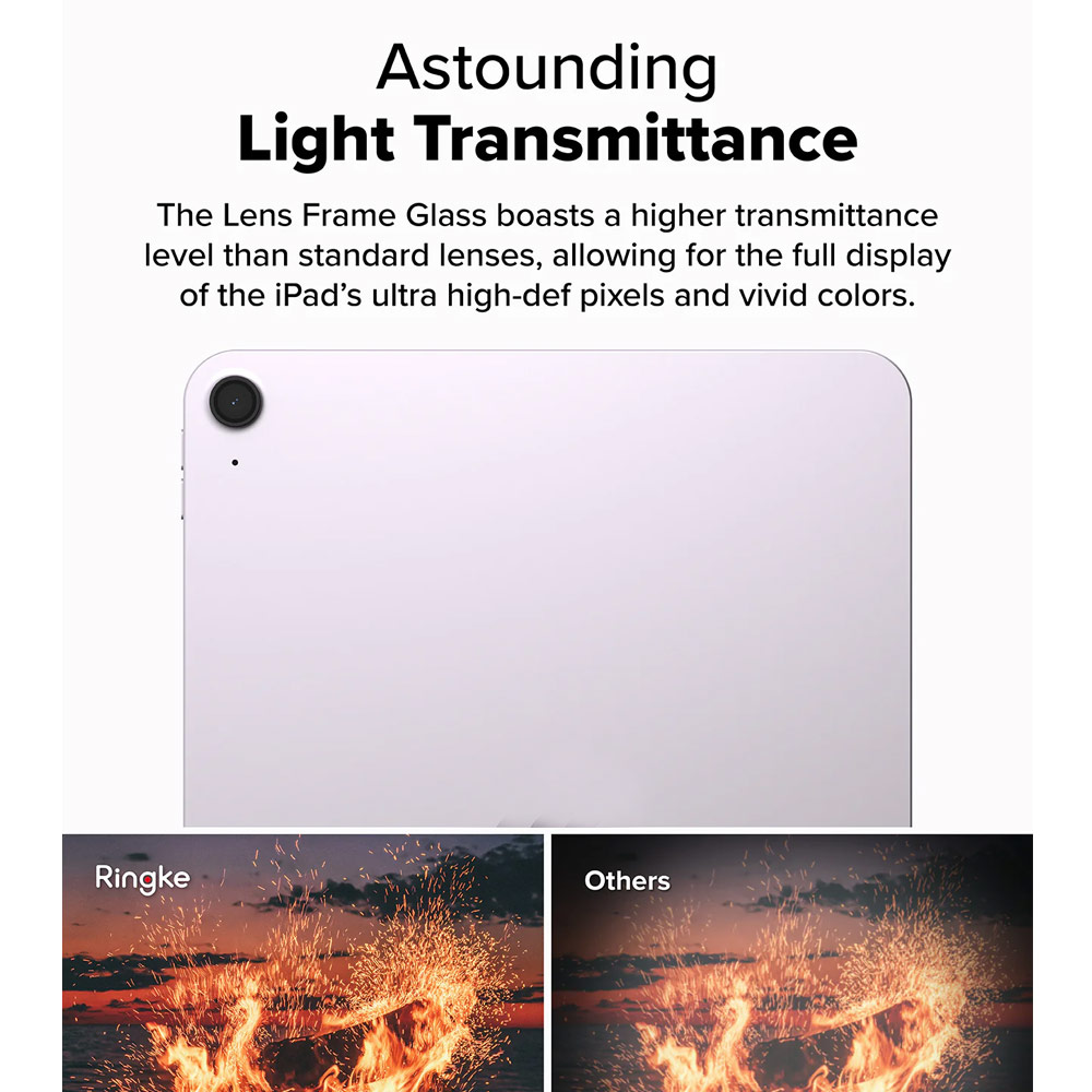 Picture of Apple iPad Air 13  M2 2024  | Ringke Camera Lens Frame Glass Protector with Easy Installation for iPad Air 11 2024 13 M2 M3 2025 (Black)