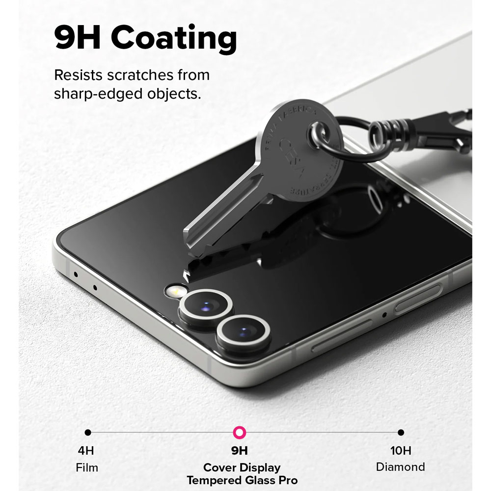 Picture of Samsung Galaxy Z Flip 7 Screen Protector | Ringke Screen Protector Cover Display Easy Slide Tempered Glass for Samsung Galaxy Z Flip 7 (2pcs Pack)