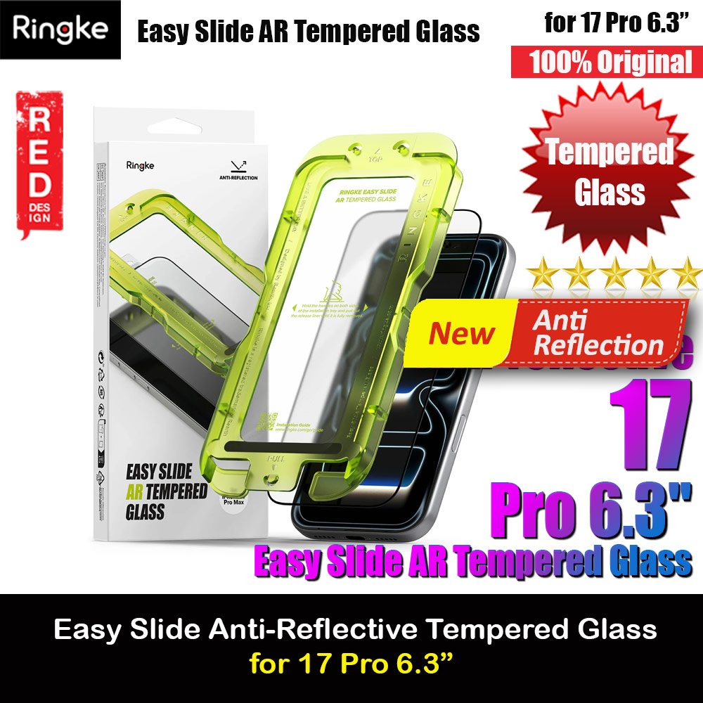 Picture of Ringke Easy Slide Tempered Glass Screen Protector for iPhone 17 Pro Max 6.3 (Anti Reflection) Apple iPhone 17 Pro 6.3- Apple iPhone 17 Pro 6.3 Cases, Apple iPhone 17 Pro 6.3 Covers, iPad Cases and a wide selection of Apple iPhone 17 Pro 6.3 Accessories in Malaysia, Sabah, Sarawak and Singapore 
