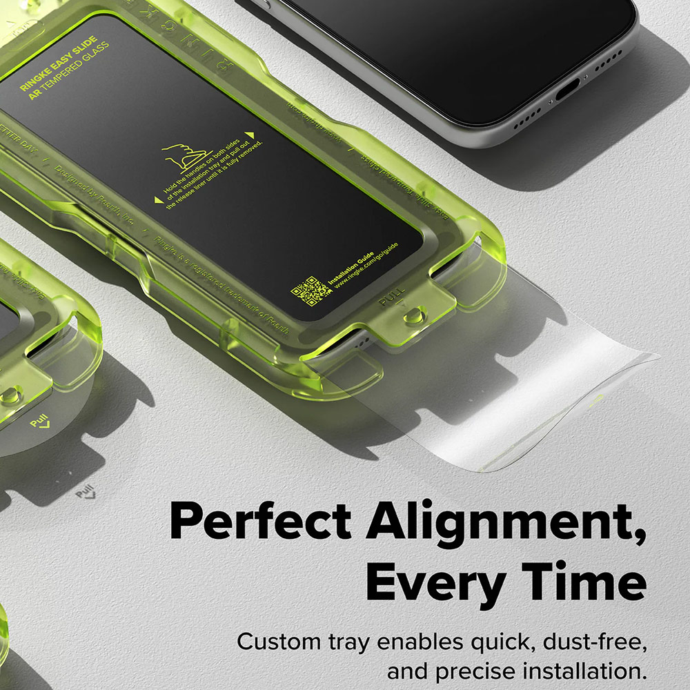 Picture of Apple iPhone 17 Pro Max 6.9 Screen Protector | Ringke Easy Slide Tempered Glass Screen Protector for iPhone 17 Pro Max 6.9 (Anti Reflection)