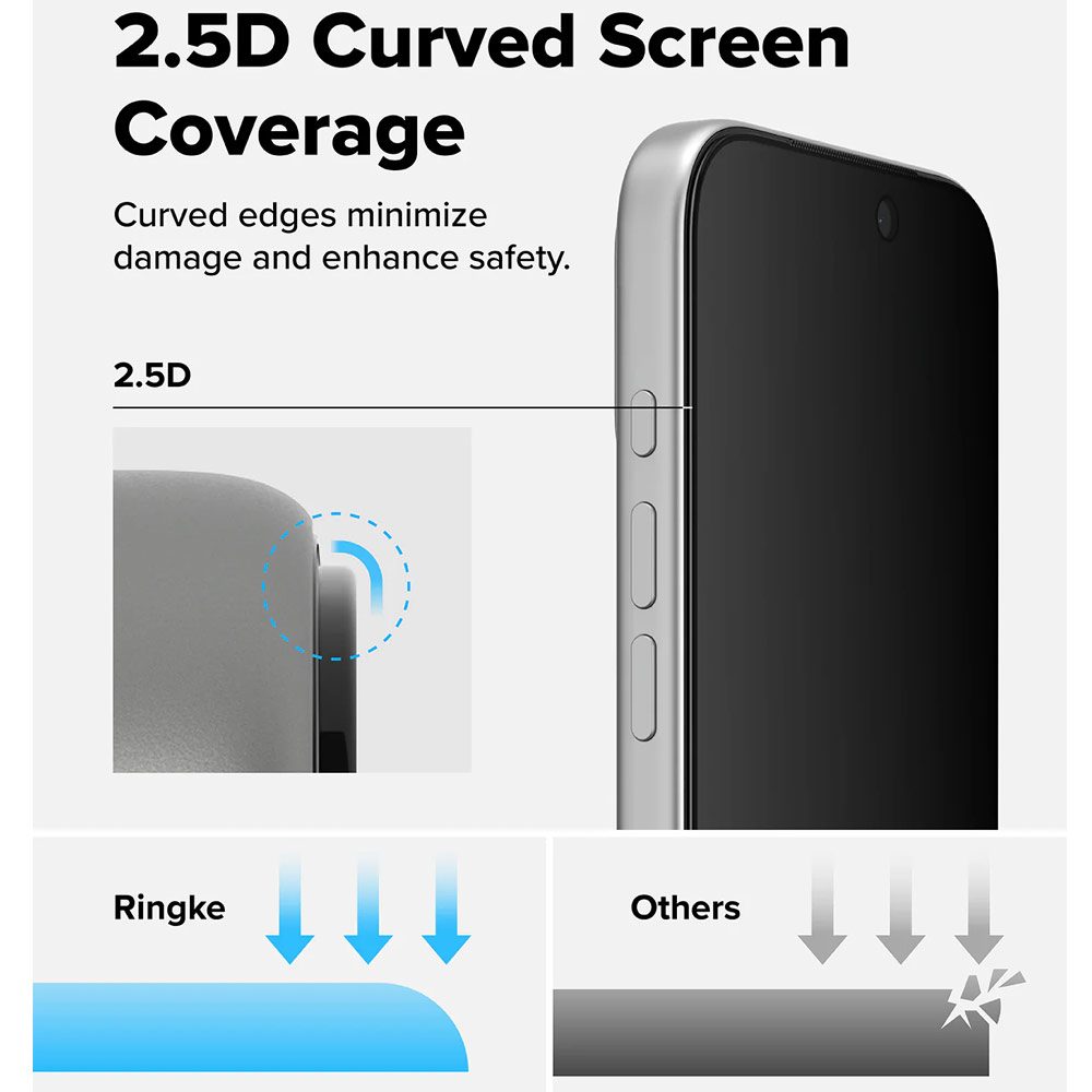 Picture of Apple iPhone 17 Pro 6.3 Screen Protector | Ringke Easy Slide Privacy Tempered Glass Screen Protector for iPhone 17 Pro 6.3  (Privacy) 2pcs