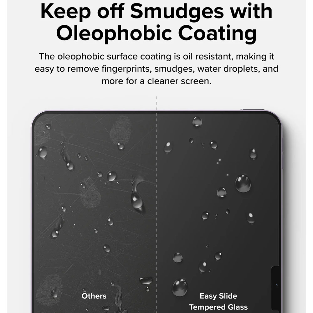 Picture of Apple iPad Air 11 M2 2024 Screen Protector | Ringke Easy Slide Tempered Glass Screen Protector for iPad Air 11" M2 6th Gen 2024 M3 2025 (Clear)