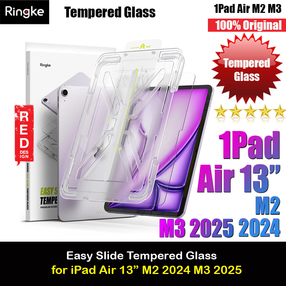 Picture of Ringke Easy Slide Tempered Glass Screen Protector for iPad Air 13" M2 2024 M3 2025 (Clear) Apple iPad Air 13 M3 2025- Apple iPad Air 13 M3 2025 Cases, Apple iPad Air 13 M3 2025 Covers, iPad Cases and a wide selection of Apple iPad Air 13 M3 2025 Accessories in Malaysia, Sabah, Sarawak and Singapore 