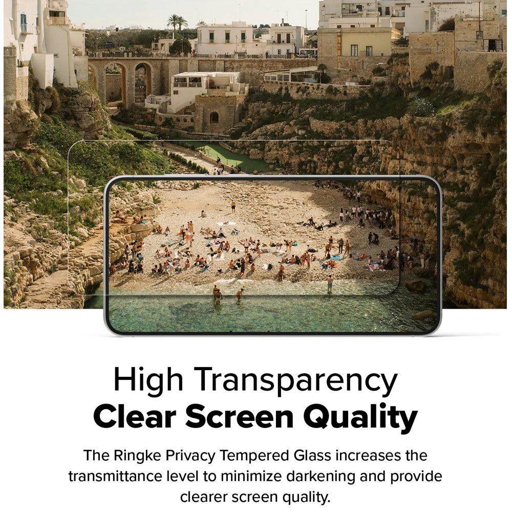Picture of Samsung Galaxy S25 Plus Screen Protector | Ringke Easy Slide Tempered Glass Screen Protector for Samsung Galaxy S25 Plus(Privacy Anti Peep) 2pcs