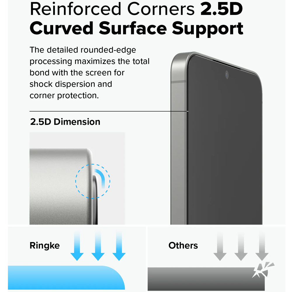 Picture of Samsung Galaxy S25 Plus Screen Protector | Ringke Easy Slide Tempered Glass Screen Protector for Samsung Galaxy S25 Plus(Privacy Anti Peep) 2pcs