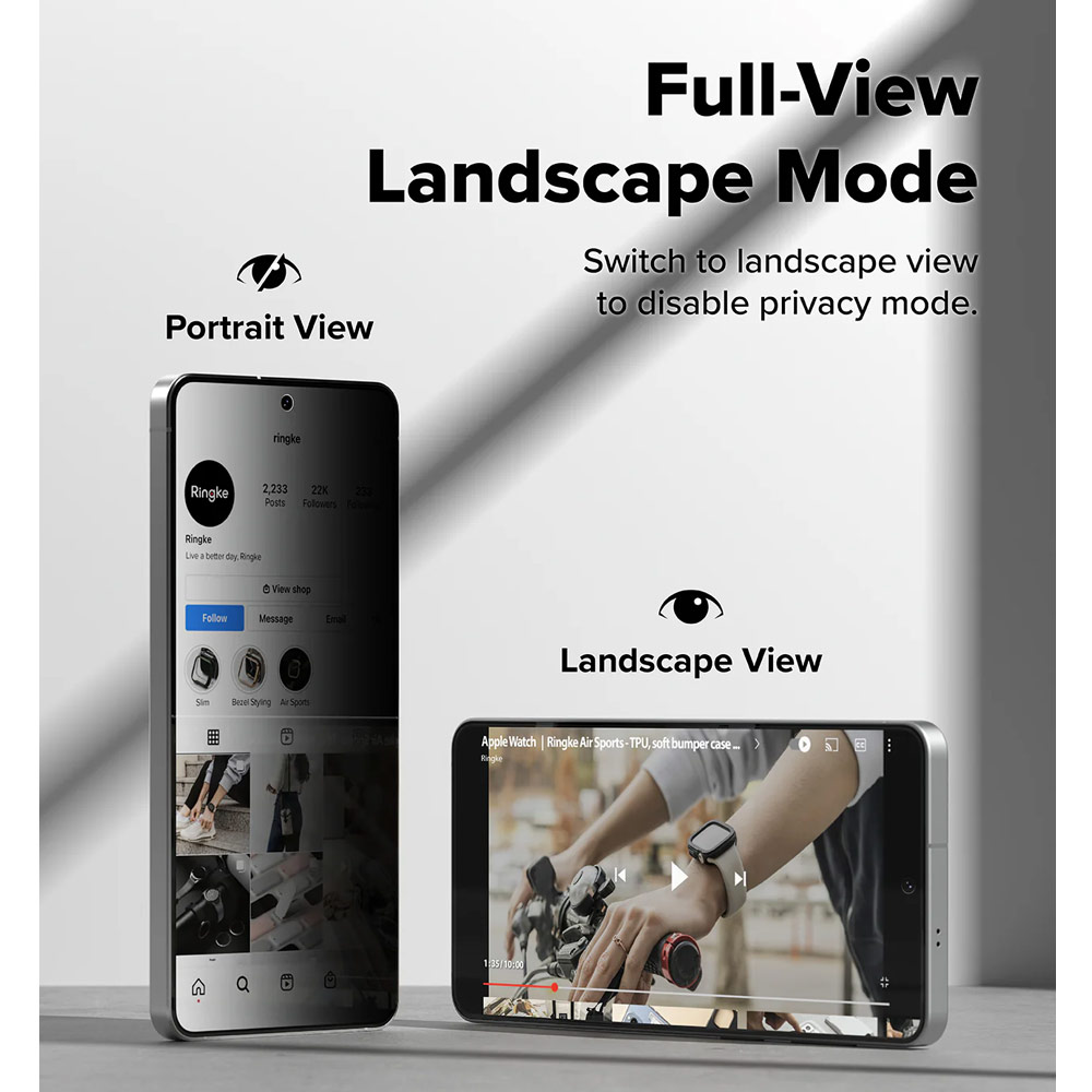 Picture of Samsung Galaxy S26 Screen Protector | Ringke Easy Slide Tempered Glass Screen Protector for Samsung Galaxy S26 (Privacy Anti Peep) 2pcs