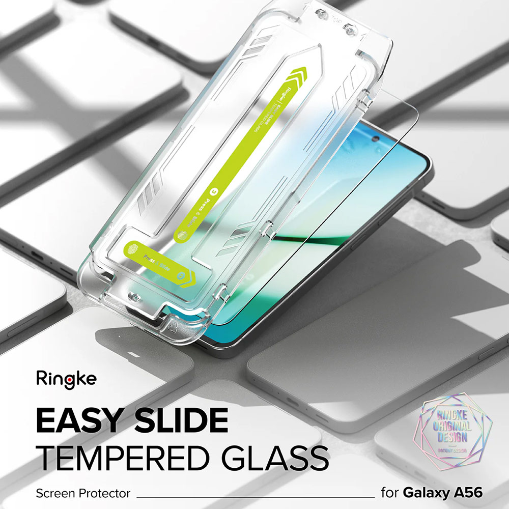 Picture of Samsung Galaxy A56 Screen Protector | Ringke Easy Slide Tempered Glass Screen Protector for Samsung Galaxy A56 (Clear) 2pcs