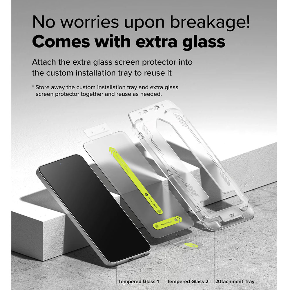 Picture of Samsung Galaxy A36 Screen Protector | Ringke Easy Slide Tempered Glass Screen Protector for Samsung Galaxy A36 (Clear) 2pcs