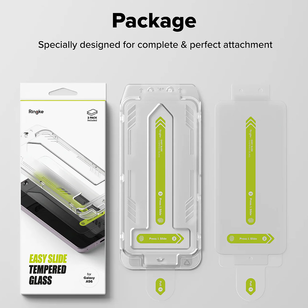 Picture of Samsung Galaxy A56 Screen Protector | Ringke Easy Slide Tempered Glass Screen Protector for Samsung Galaxy A56 (Clear) 2pcs