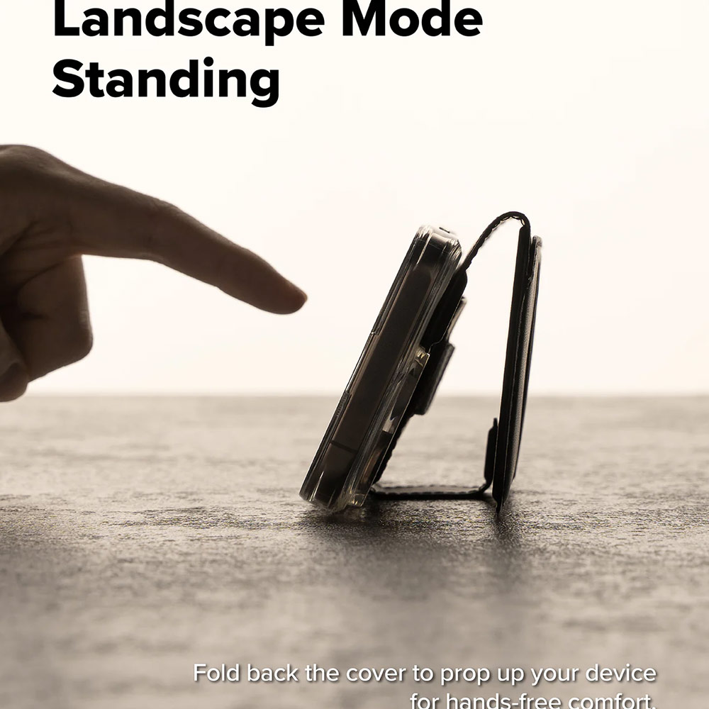 Picture of Apple iPhone 15 6.1  | Ringke Folio Grip Wallet Magnetic Flip Cover Card Holder for iPhone 16 Pro iPhone 16  (Brown)