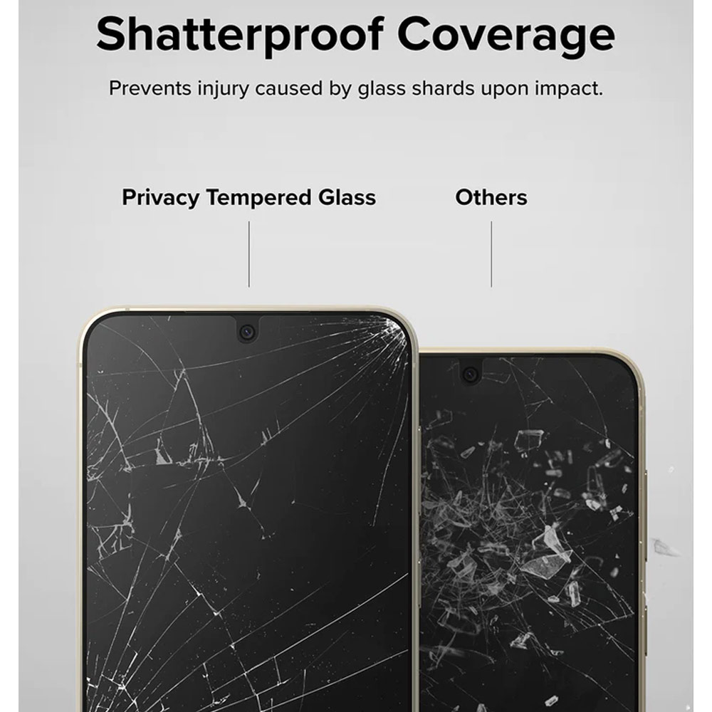 Picture of Samsung Galaxy S23 Plus Screen Protector | Ringke Full Cover Glass Tempered Glass Screen Protector with Installation Jig Tool for Samsung Galaxy S23 Plus (Privacy Anti View Anti Peep Anti Spy)