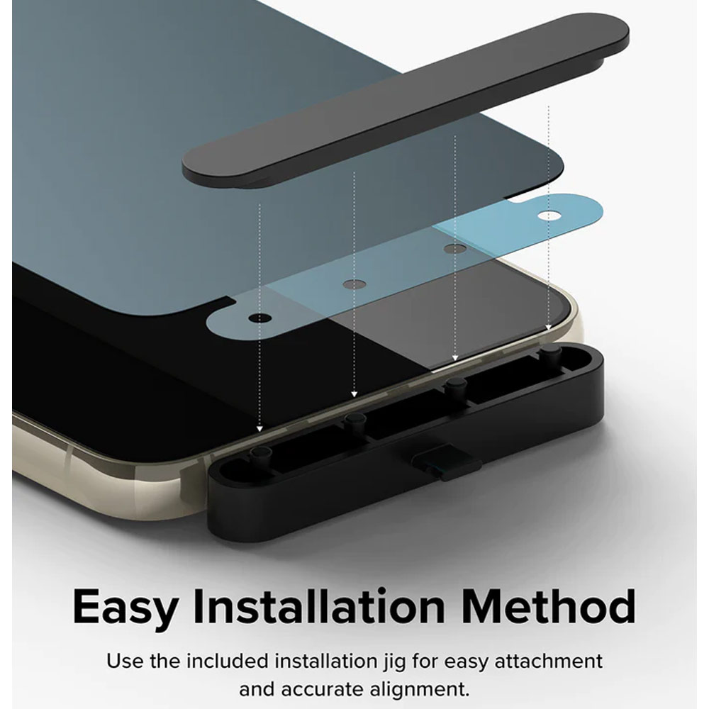 Picture of Samsung Galaxy S23 Plus Screen Protector | Ringke Full Cover Glass Tempered Glass Screen Protector with Installation Jig Tool for Samsung Galaxy S23 Plus (Privacy Anti View Anti Peep Anti Spy)