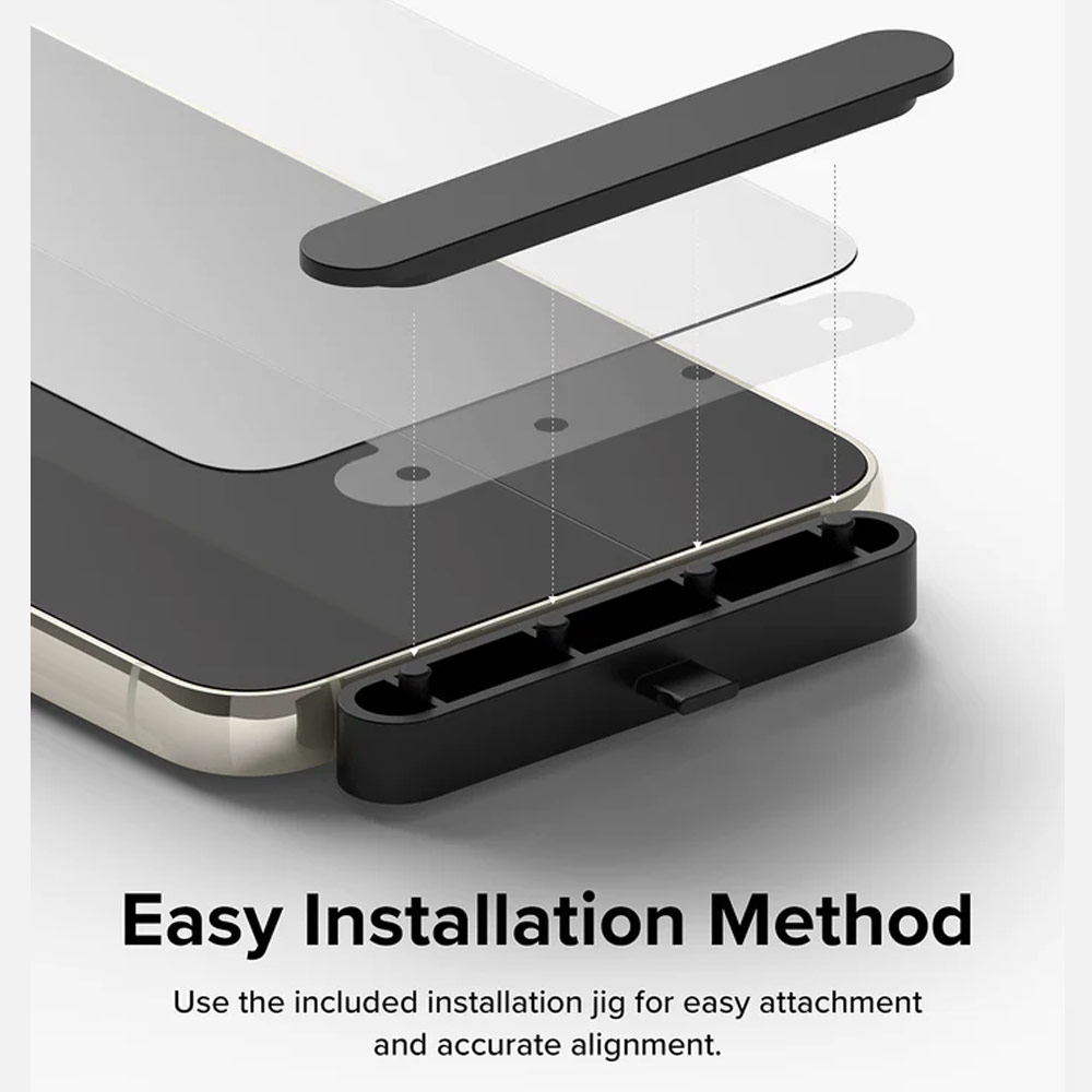 Picture of Samsung Galaxy S23 Plus Screen Protector | Ringke Full Cover Glass Tempered Glass Screen Protector with Installation Jig Tool for Samsung Galaxy S23 Plus (2pcs)
