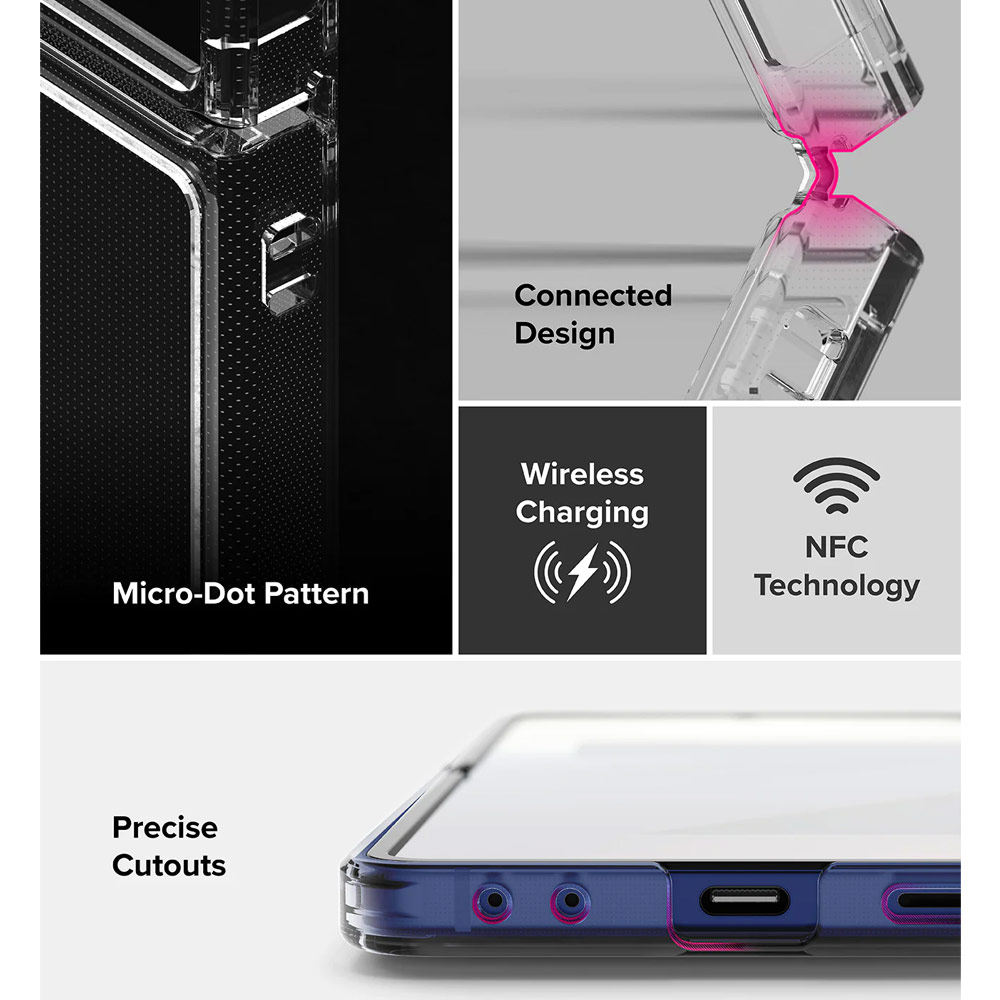 Picture of Samsung Galaxy Z Flip 7 Case | Ringke Fusion Protection Case with Strap Hole for Samsung Galaxy Z Flip 7 (Clear)