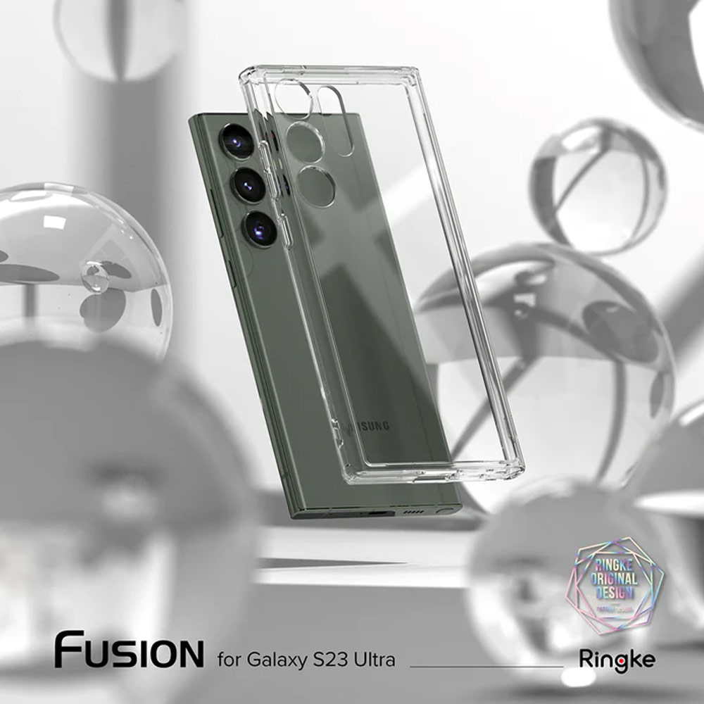 Picture of Samsung Galaxy S23 Ultra Case | Ringke Fusion Transparent Protection Case for Samsung Galaxy S23 Ultra (Matte Clear)