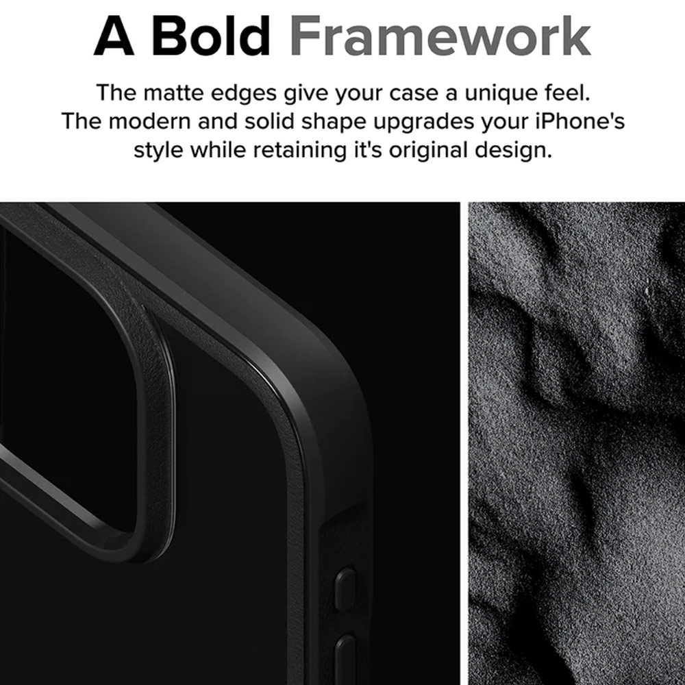 Picture of Apple iPhone 15 Pro Max 6.7 Case | Ringke Fusion Bold Anti Yellow Back Plate Drop Protection Case for Apple iPhone 15 Pro Max 6.7 (Black)