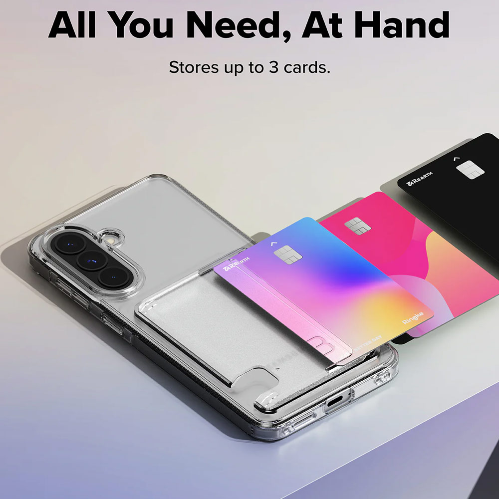 Picture of Samsung Galaxy A57 Case | Ringke Fusion Card Transparent Hybrid Card Holder Protection Case for Samsung Galaxy A57 (Clear)