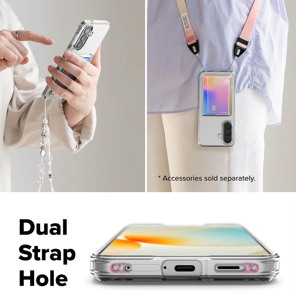 Picture of Samsung Galaxy A57 Case | Ringke Fusion Card Transparent Hybrid Card Holder Protection Case for Samsung Galaxy A57 (Clear)