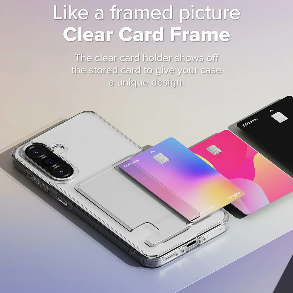 Picture of Samsung Galaxy A36 Case | Ringke Fusion Card Hybrid Protection Case for Samsung Galaxy A36 A56 (Clear)