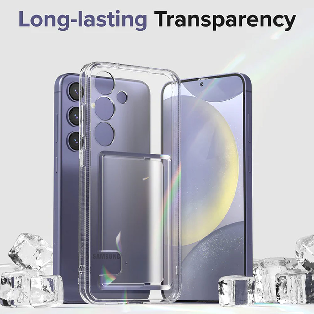 Picture of Samsung Galaxy S24 Plus Case | Ringke Fusion Card Holder Storage Transparent Protection Case for Samsung Galaxy S24 Plus (Clear)