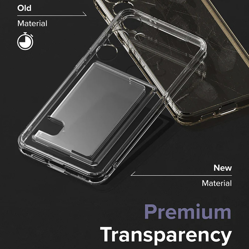 Picture of Samsung Galaxy S24 Plus Case | Ringke Fusion Card Holder Storage Transparent Protection Case for Samsung Galaxy S24 Plus (Clear)
