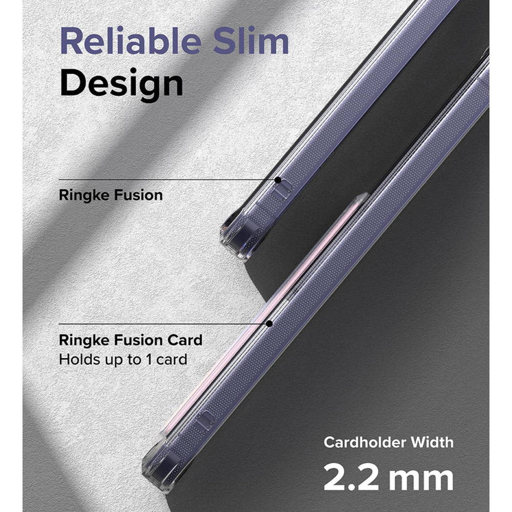 Picture of Samsung Galaxy S24 Plus Case | Ringke Fusion Card Holder Storage Transparent Protection Case for Samsung Galaxy S24 Plus (Clear)
