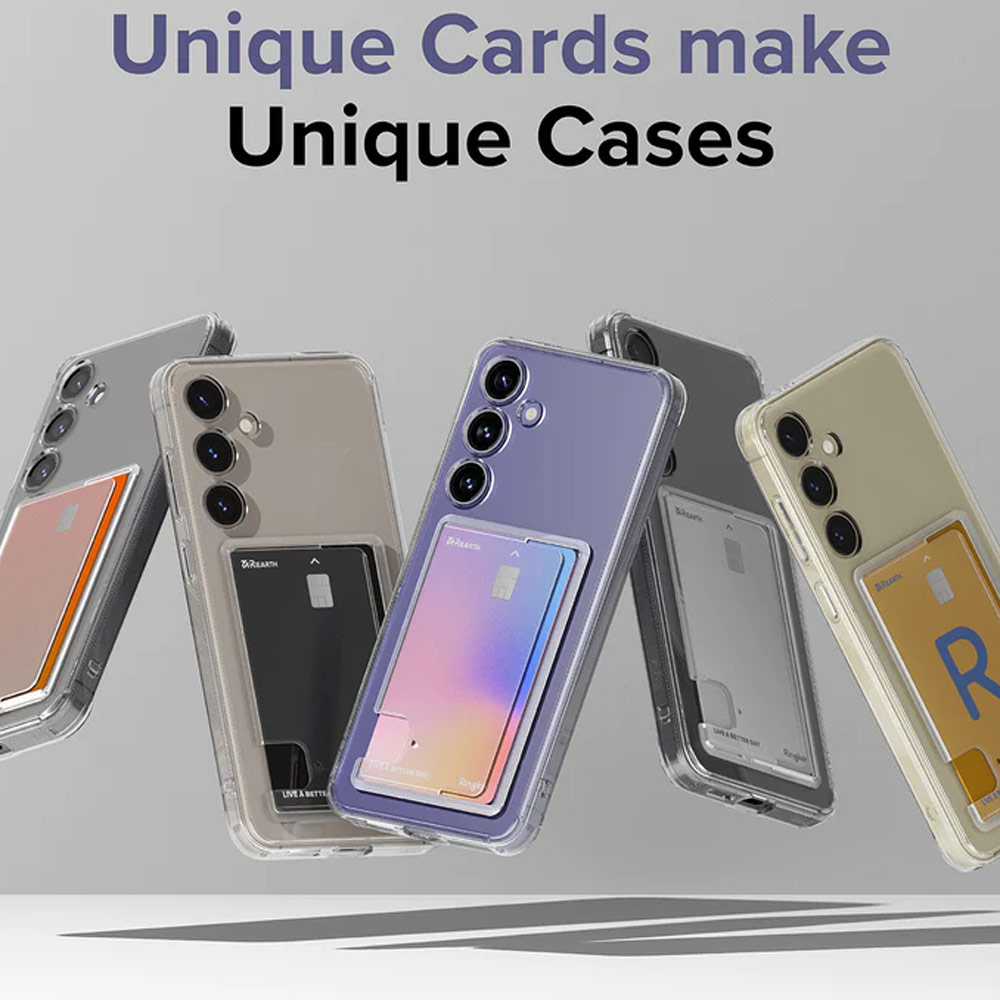Picture of Samsung Galaxy S24 Plus Case | Ringke Fusion Card Holder Storage Transparent Protection Case for Samsung Galaxy S24 Plus (Clear)