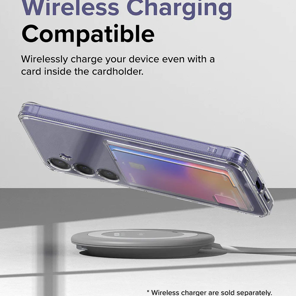 Picture of Samsung Galaxy S24 Plus Case | Ringke Fusion Card Holder Storage Transparent Protection Case for Samsung Galaxy S24 Plus (Clear)