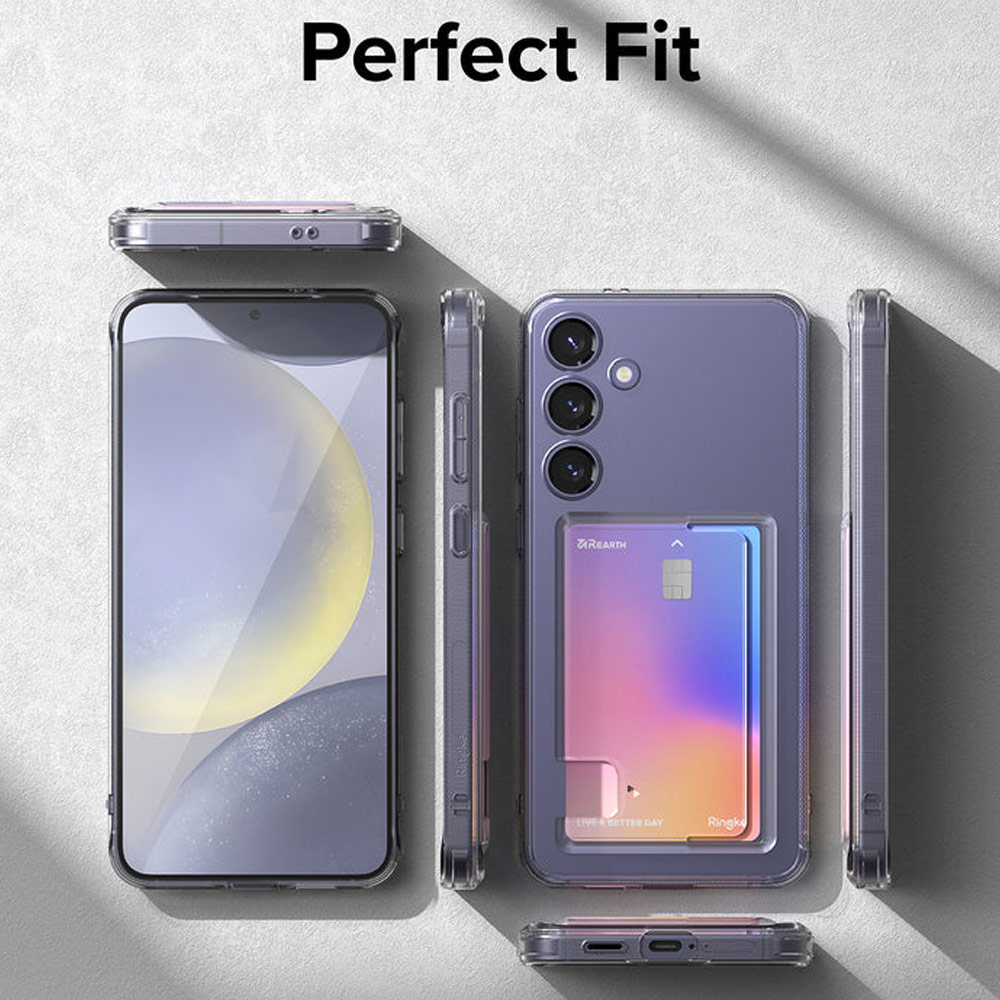 Picture of Samsung Galaxy S24 Plus Case | Ringke Fusion Card Holder Storage Transparent Protection Case for Samsung Galaxy S24 Plus (Clear)