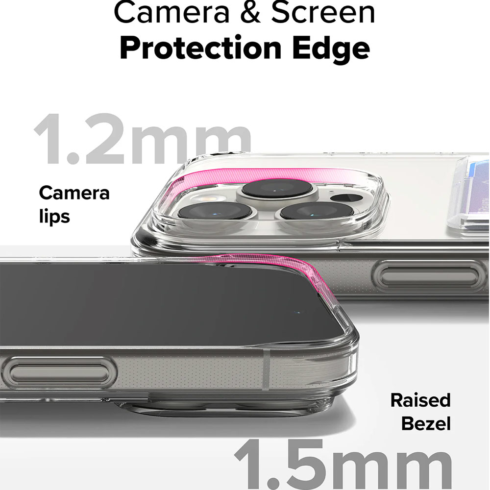 Picture of Apple iPhone 16 Pro 6.3 Case | Ringke Fusion Card Drop Protection Case for iPhone 16 Pro 6.3 (Clear)