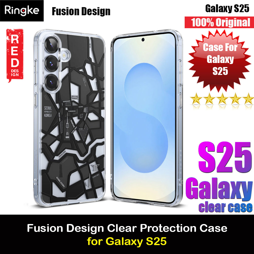 Picture of Ringke Fusion Design Transparent Protection Case for Samsung Galaxy S25 (Seoul Map Black) Samsung Galaxy S25- Samsung Galaxy S25 Cases, Samsung Galaxy S25 Covers, iPad Cases and a wide selection of Samsung Galaxy S25 Accessories in Malaysia, Sabah, Sarawak and Singapore 