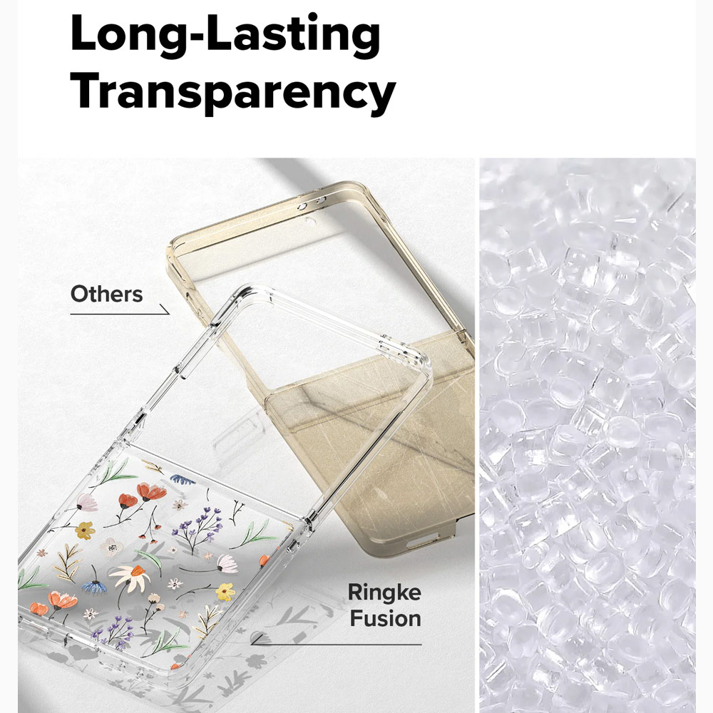 Picture of Samsung Galaxy Z Flip 7 Case | Ringke Fusion Design Protection Case with Strap Hole for Samsung Galaxy Z Flip 7 (Dry Flowers)