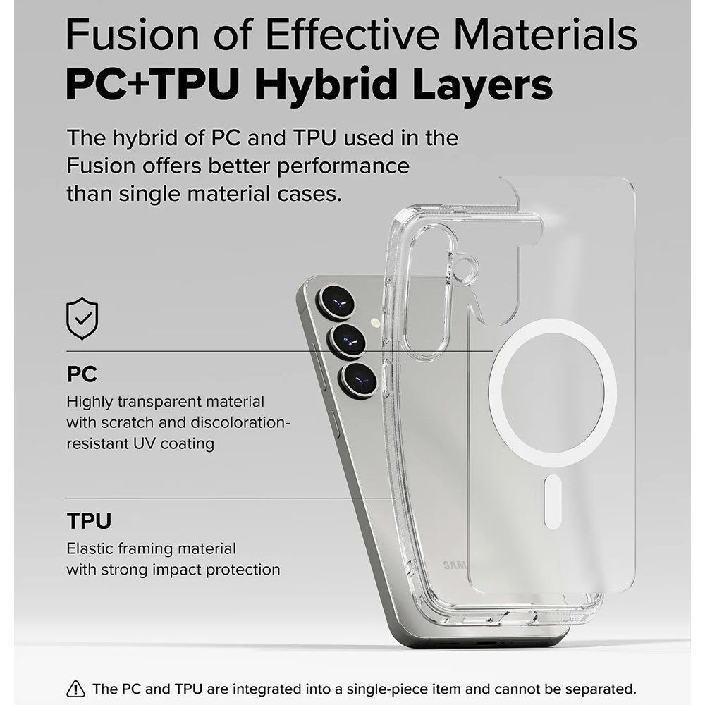 Picture of Samsung Galaxy S25 Case | Ringke Fusion Magnetic Transparent Protection Case for Samsung Galaxy S25(Matte)