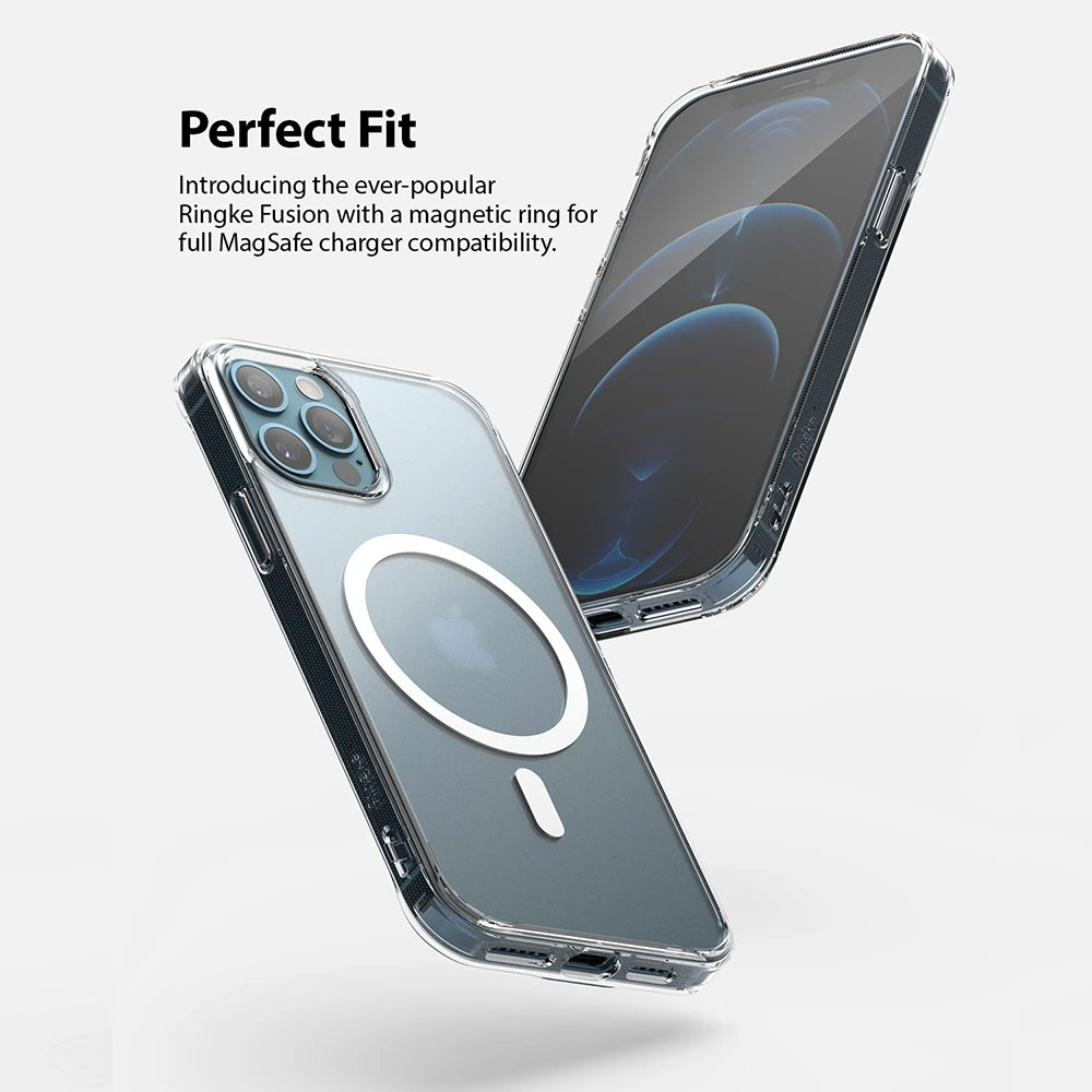 Picture of Apple iPhone 12 6.1 Case | Ringke Fusion Magnetic Protection Case for iPhone 12 iPhone 12 Pro 6.1 (Matte Clear)