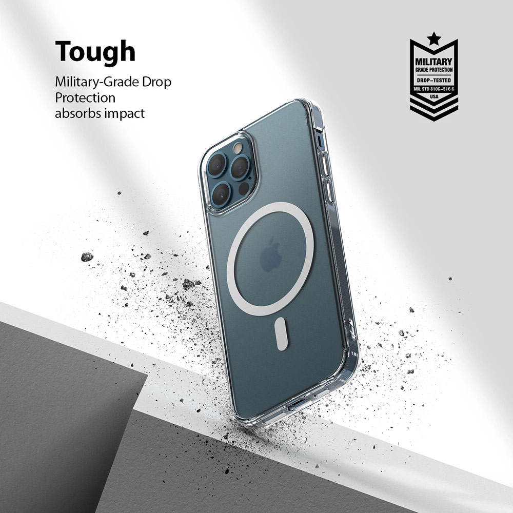 Picture of Apple iPhone 12 6.1 Case | Ringke Fusion Magnetic Protection Case for iPhone 12 iPhone 12 Pro 6.1 (Matte Clear)