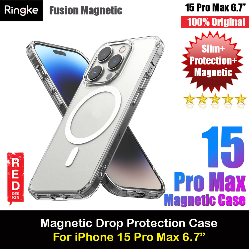 Picture of Ringke Fusion Magnetic Matte Slim Drop Protection Case Magsafe Compatible for Apple iPhone 15 Pro Max 6.7 (Matte Clear) Apple iPhone 15 Pro Max 6.7- Apple iPhone 15 Pro Max 6.7 Cases, Apple iPhone 15 Pro Max 6.7 Covers, iPad Cases and a wide selection of Apple iPhone 15 Pro Max 6.7 Accessories in Malaysia, Sabah, Sarawak and Singapore 