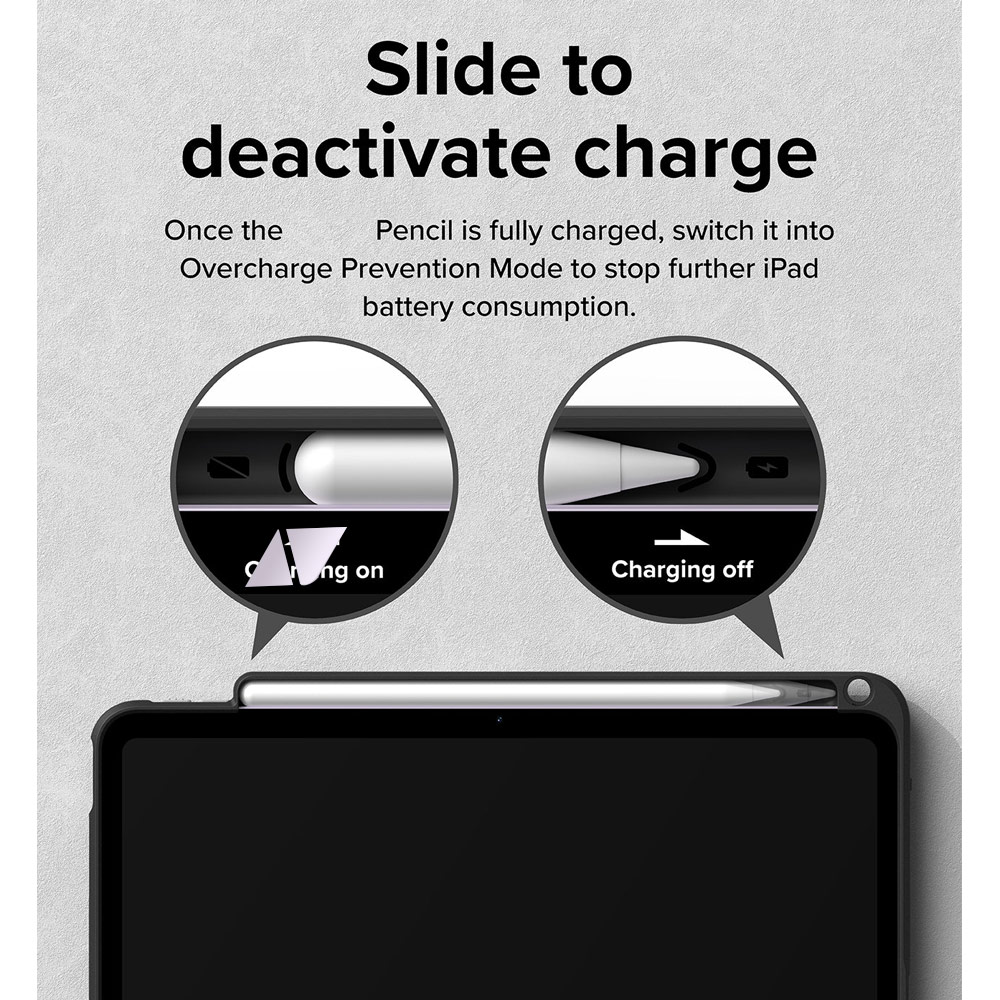 Picture of Apple iPad Air 11 M3 2025 Case | Ringke Fusion Sketch Stand Case Horizontal Vertical Multi Angle Stand Back Drop Protection Case for iPad Air 11" M2 6th Gen 4th Gen 5th Gen 2020  2022 2024 M3 2025 (Black)